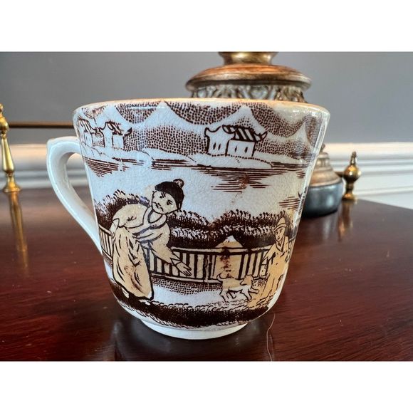 Antique Petrus Regout Maastricht Holland Timor Chinoiserie Teacup and Saucer - Picture 6 of 11